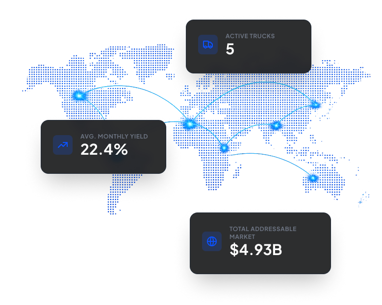 AudaCity logistics map visualization